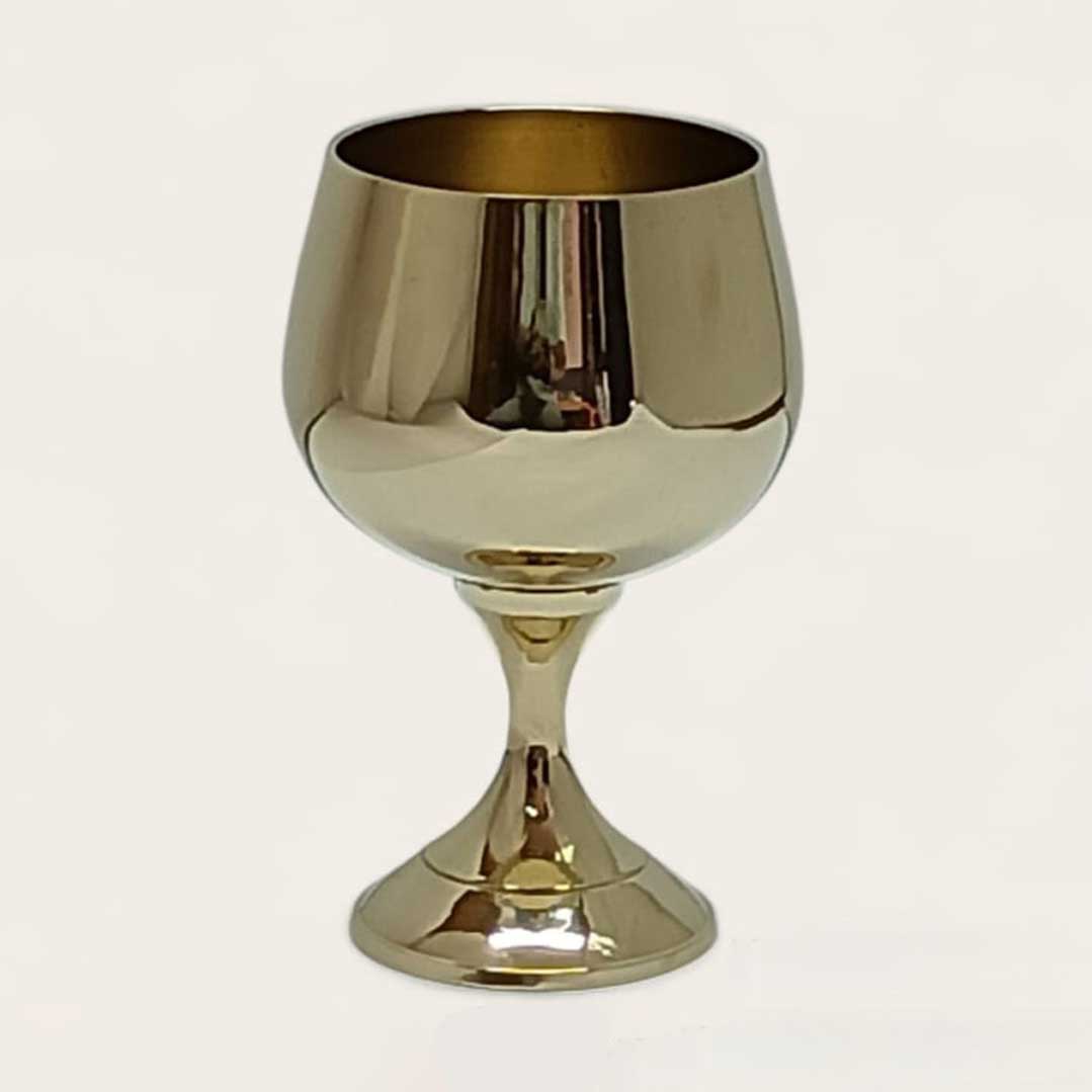 Mirror Finish Brass Wine Goblet