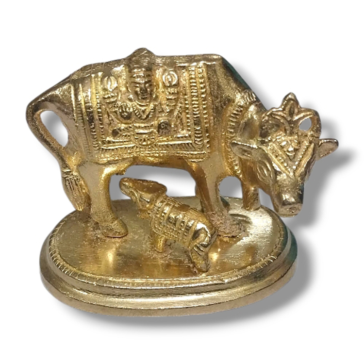 Brass cow with bachra