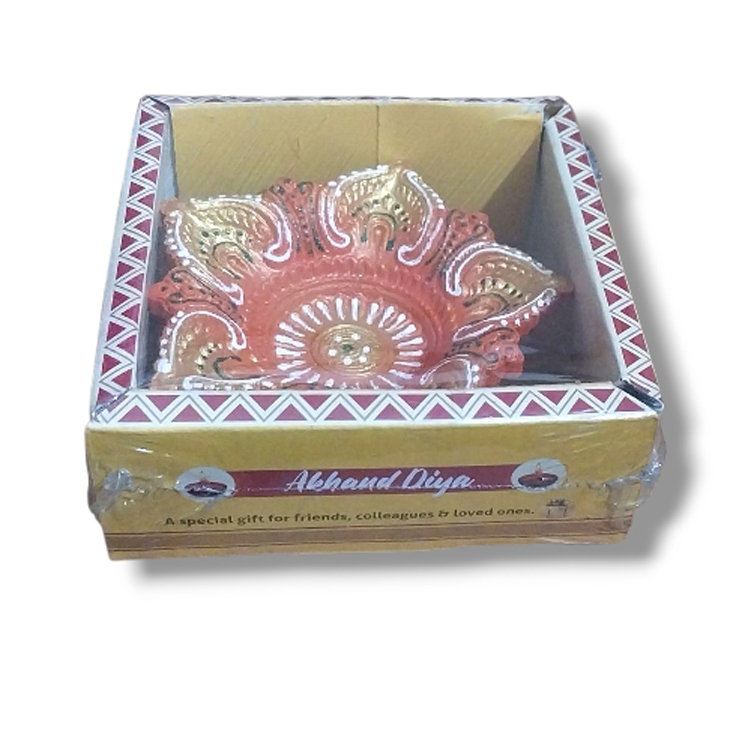 Coloured 5face Akhand diya