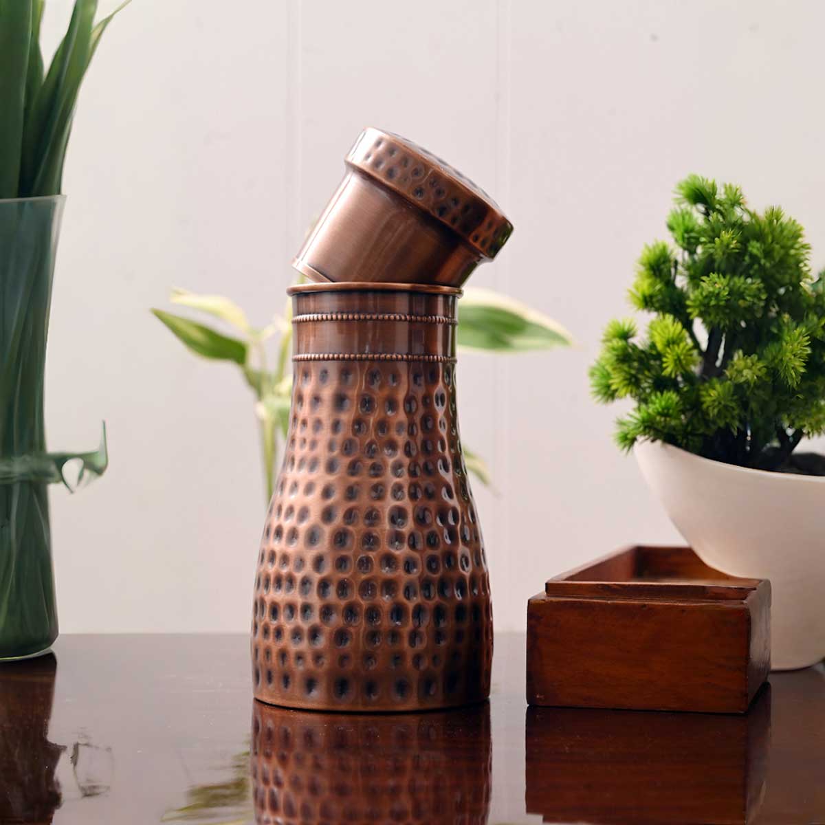 Bedroom Bottle  Antique Hammered