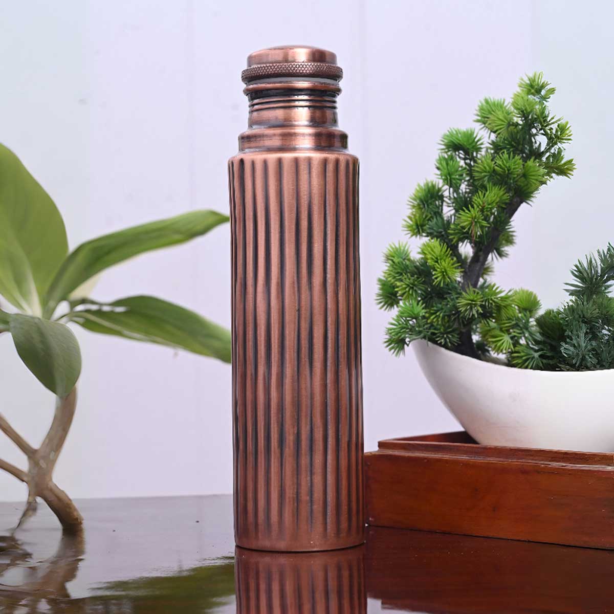 King Copper Bottle  Antique Salai