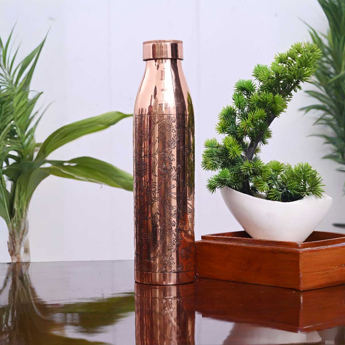 Queen Copper Bottle  Dark Embossed