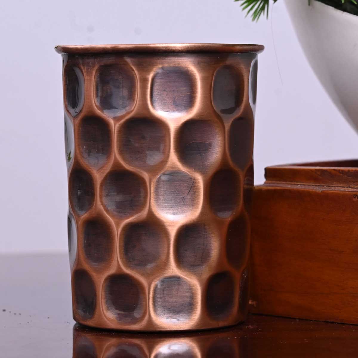 Classic Copper Glass  Antique Diamond