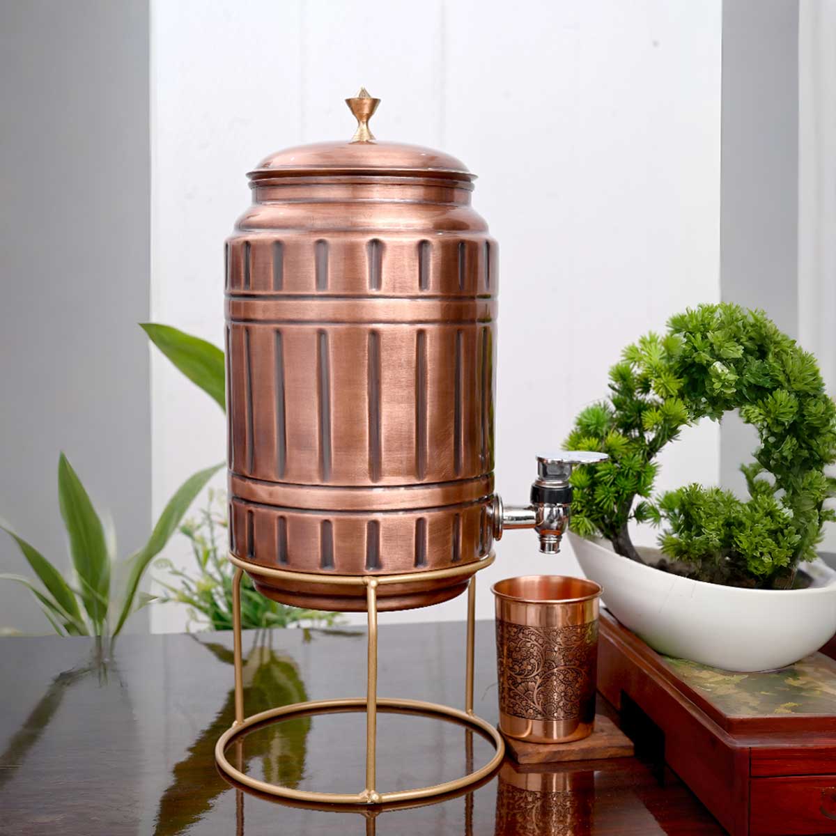 King Copper Water Dispenser Antique Newage Crisp