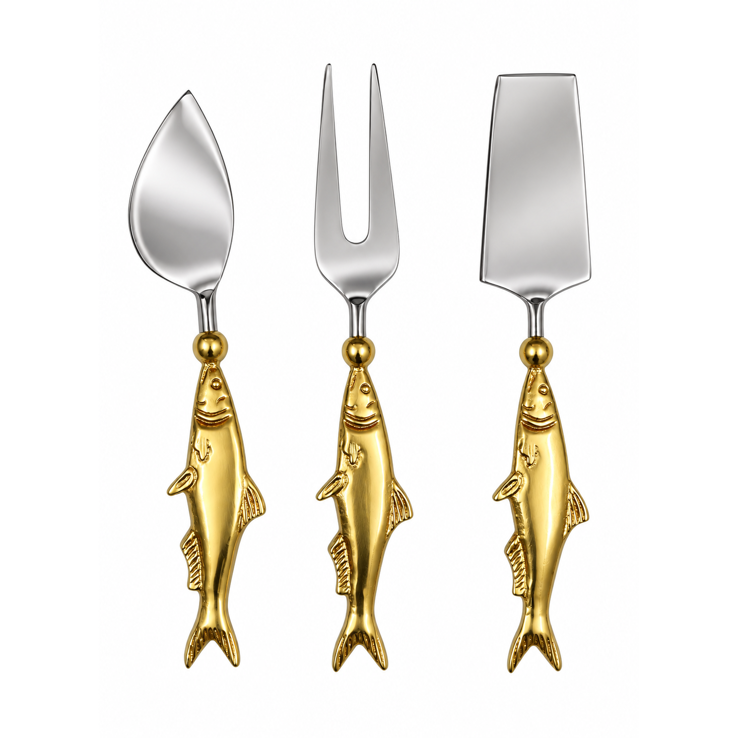 Fish Handle Cheese Set