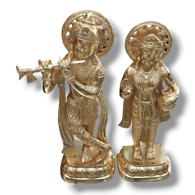 Gold Plated Radha krishna Standing