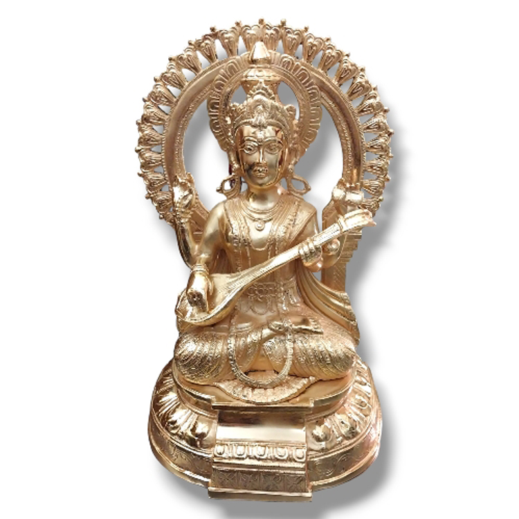 Gold Plated Sarswati ji