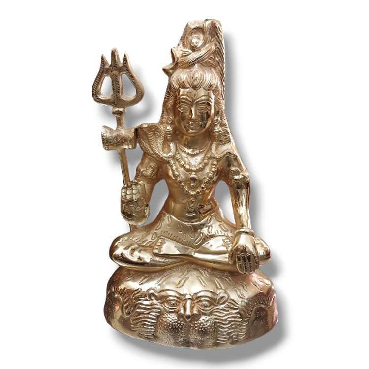 Gold Plated Sitting Shiv ji