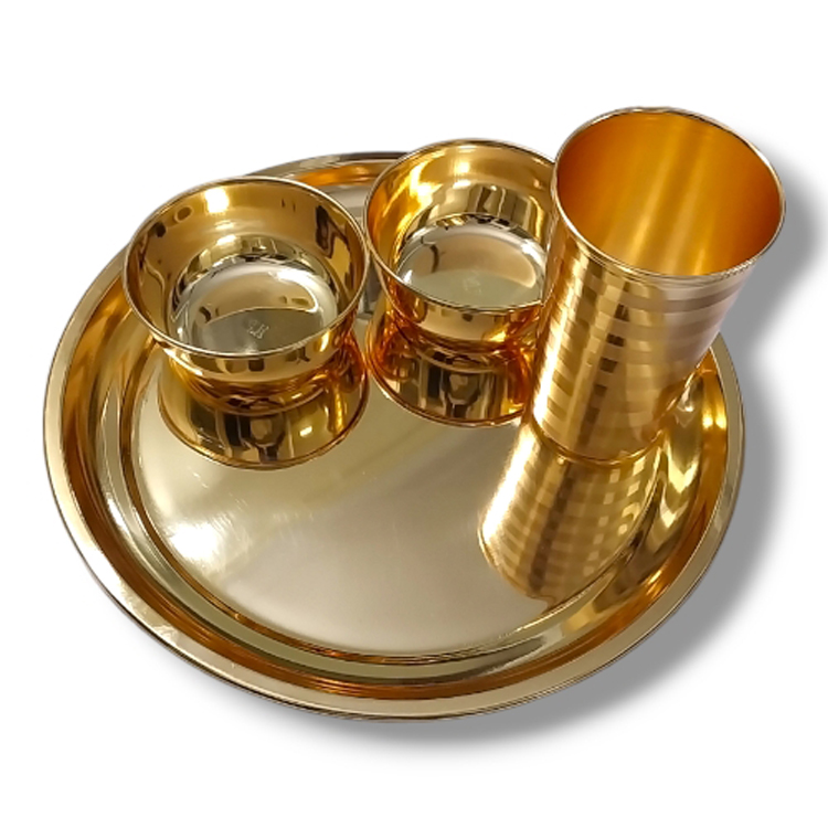 Gold Plated Steel Plate Set