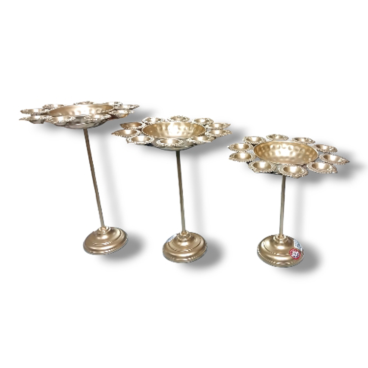 Iron Urli Diya with Candle Holder