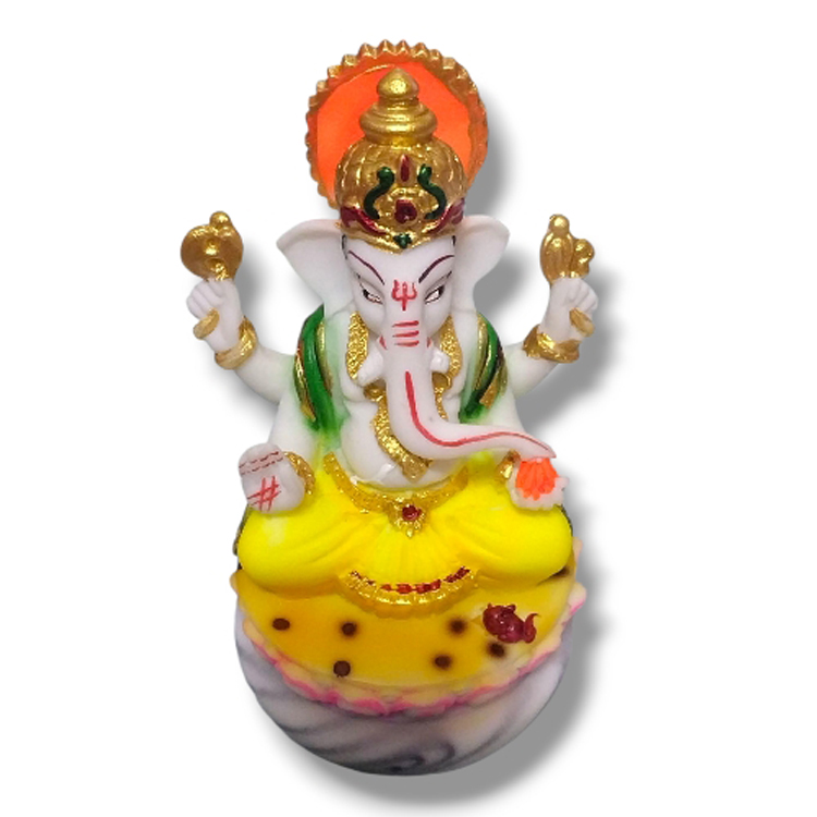 Resin Coloured Ganesh ji
