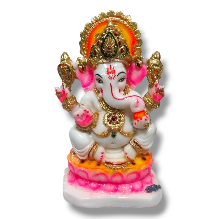Resin Coloured Ganesh ji