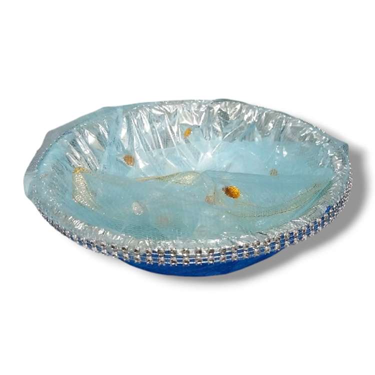 Round Sky Blue Basket