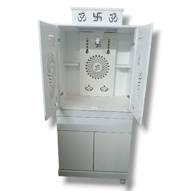White Wooden Mandir door