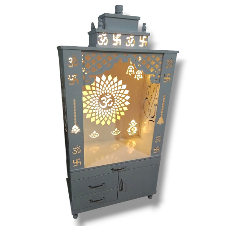 Wooden Mandir open