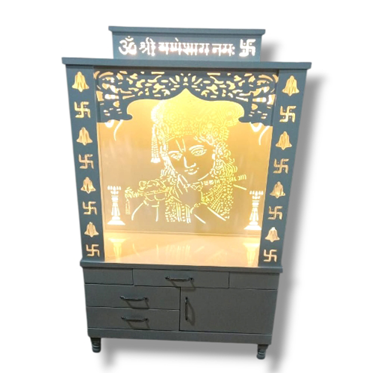 Wooden Mandir open