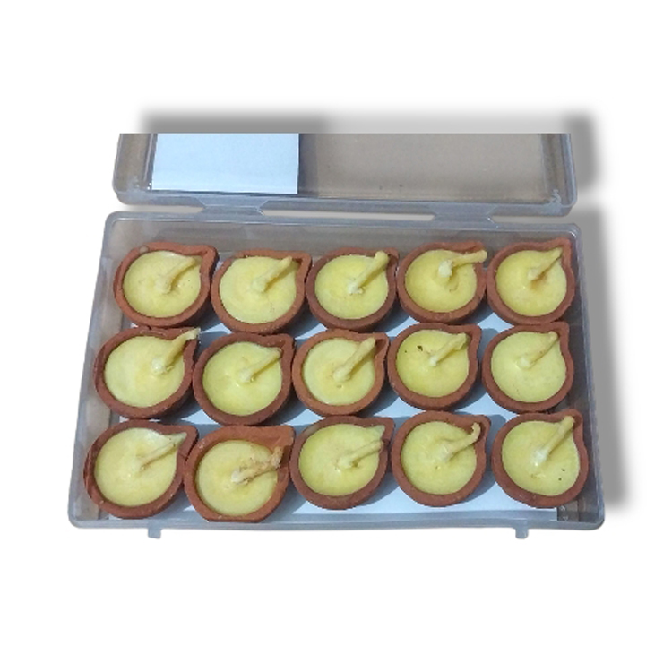 Yellow desi ghee diya